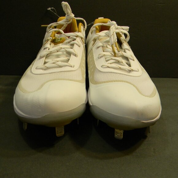Under Armour Clyde MT 3024328-103 White Gold Women's Softball Metal Cleats 11.5 - Picture 6 of 9